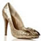 gold sparkly shoe